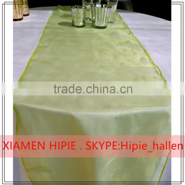Hot Sale Cheap Blue Organza Table Runners for Round Tables photo-6