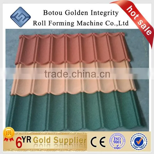 Color Stone Sand Blasting Coated Steel Roof Machine photo-3