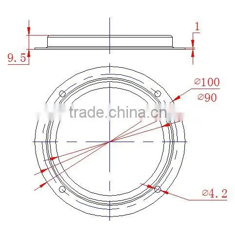 78mm 90 Degree High Borosilicate Optical Glass Lens for Flood Light and High Bay Light photo-5