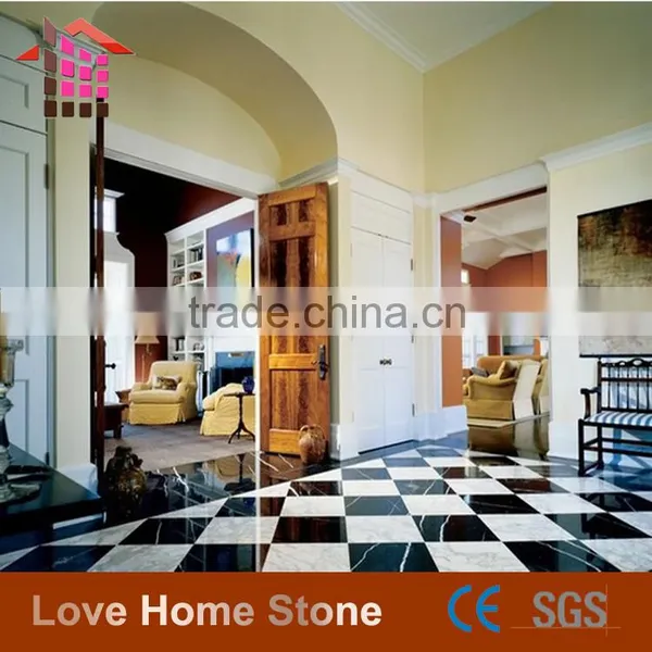 2cm Thickness Polished Nero Marquina Marble Flag Slab With Own Quarry For Floor Decoration photo-4