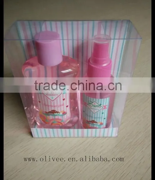 Sweet Strawberry 180ml Shower Gel, 120ml Body Spray Christmas Bath Gift Set photo-5