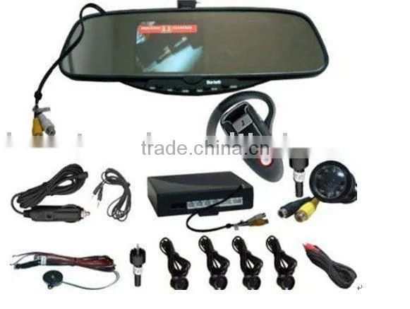 High Quality Bluetooth Car Rearview Mirror With Parking Sensor System