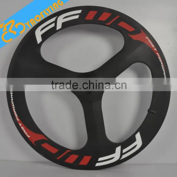 FFWD Carbon 3 Sopke Bicycle Wheels for Sale,OEM 700c Three Spoke Carbon Fiber Road Bike Wheels