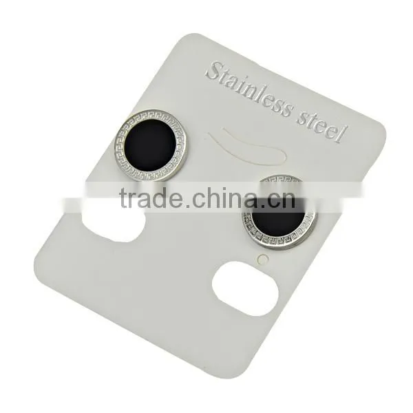 Fashion Unisex Stainless Steel SIlver Jewelry Cheap Antique Stud Earrings photo-3