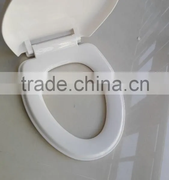 FG720PP-- PP Material Ergonomic Toilet Seat With Matched Plastic Hinges Elongated Toilet Seat, White photo-2