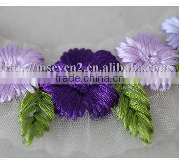 Excellent Quality New Products Beautiful Cord Crochet Flower Appliques Collar photo-3