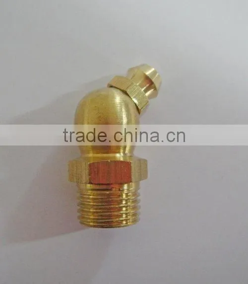 1/8"-28 Thread 45 Degreee Brass Grease Fitting photo-3