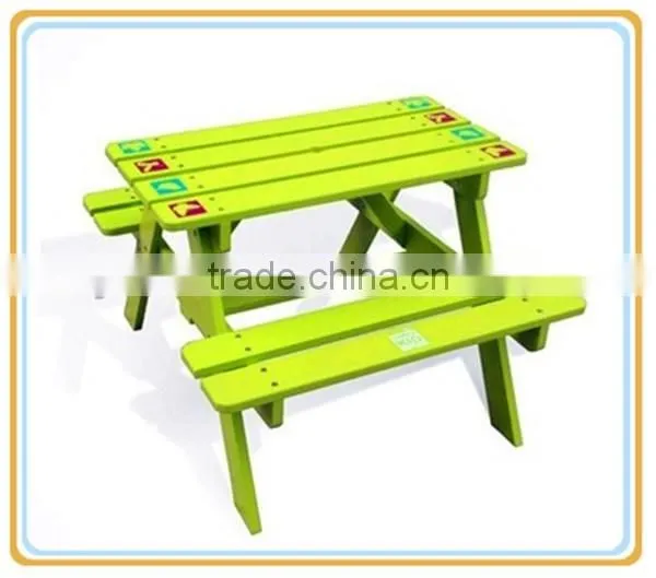 High Quality Outdoor Kids Children Wooden Picnic Table photo-6