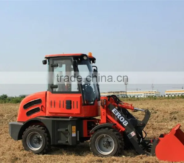Everun ER08 Hydraulic Small Wheel Loader With Snow Blade and Overseas Service photo-2