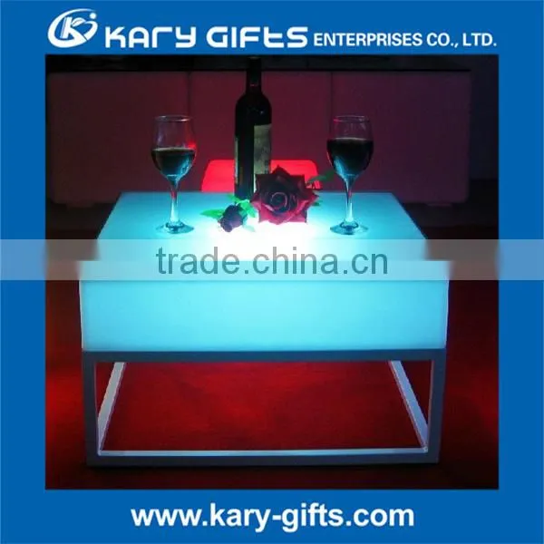 Light Up Party Events Coffee High Table PE Plastic LED Coffee Table photo-2