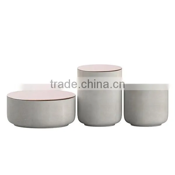 Custom Ceramic Candle Jars With Cement Graven With Soy Wax Personalized Scented Candle Jar photo-4