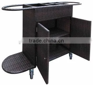 PE Rattan Hotel Hand Service Trolley photo-2
