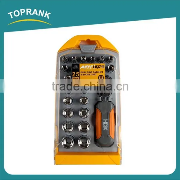 25pcs Dual Side Ratchet and Socket Set, Small Ratchet Spanner Set photo-4