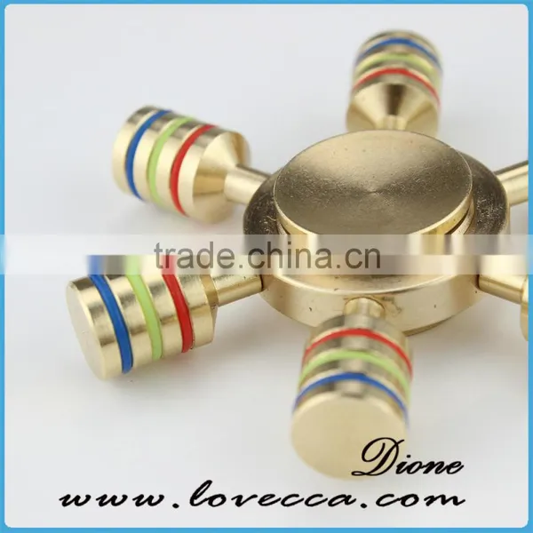 Brass Hexagonal Rotating Fidget Hand Spinner ADHD Austim Fingertips Fingers Gyro Reduce Stress photo-5