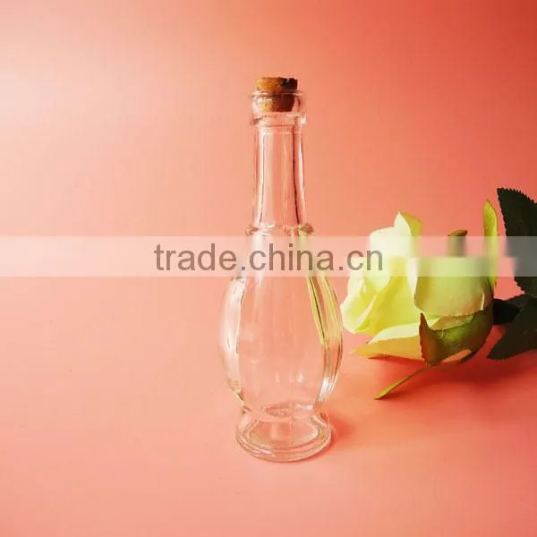 Mini Long Cut Flower Glass Container With Wooden Cover photo-4
