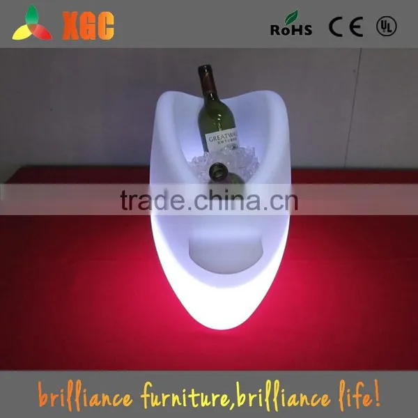 Big PE Plastic Made Gowing LED Bottle Ice Bucket,led Bottle Cooler for Bar and Pub photo-2