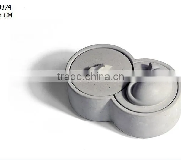 Office Desktop Storage Concrete Cement Cat Coin Holder photo-2