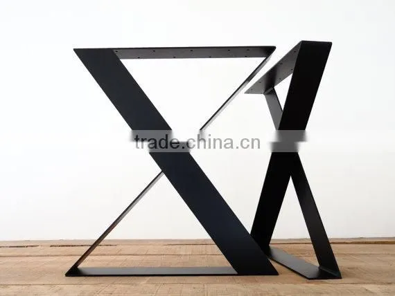 X Shape Flat Steel Leg High Quality Metal Black Coffee Table 28 Inch Legs photo-3