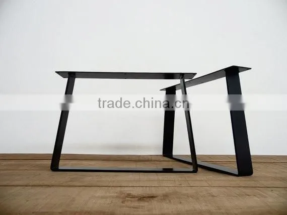 2017 Hot New Products Thin Steel Black Metal Bench Leg With Wood Table