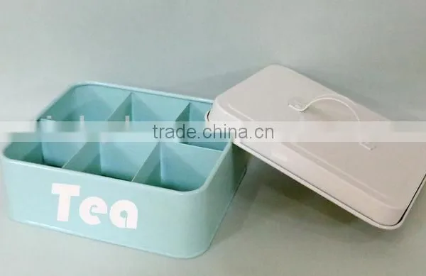 Metal Tea Bag Tin Box Meta Tea Bag Holder