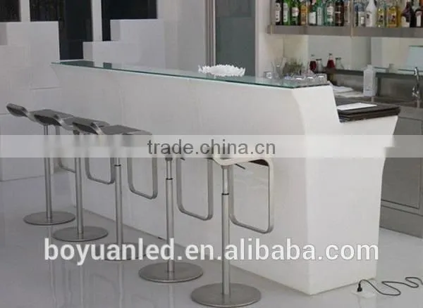 Elegant Fashionable RGB 16 Colors Changing Led Straight Bar Counter, Bar Furniture With Led Light photo-2