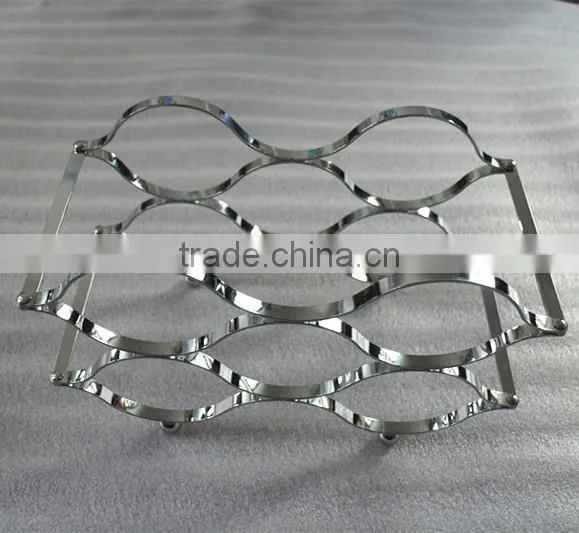 Chrome Metal Wine Rack photo-2