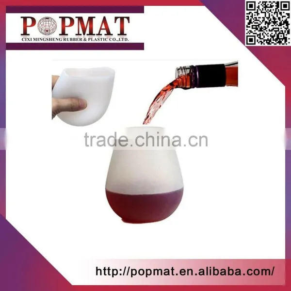 Food Grade Silicone Stemmed Wine Glasses Color Cups photo-5