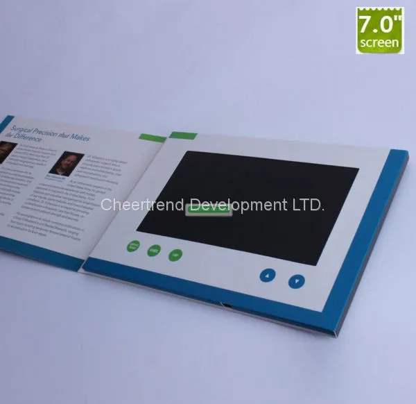 4 Button LCD Video Brochure Paper Video In Print Brochure For Advertising photo-2