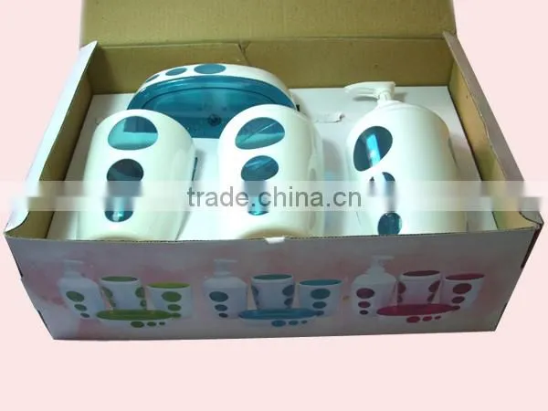 New Style Modern Design 4pcs Plastic Bathroom Accessory Set photo-3