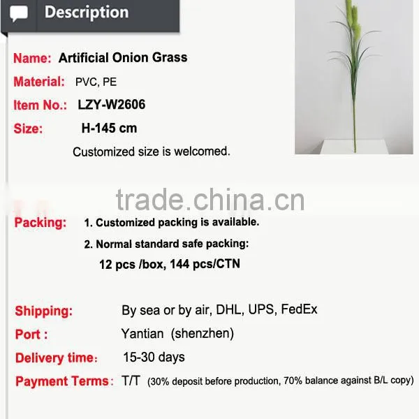 New Design Single Branch Artificial Grass Stem Onion Grass Bush for Display photo-2