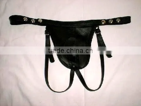 Black Leather Chaps Jock