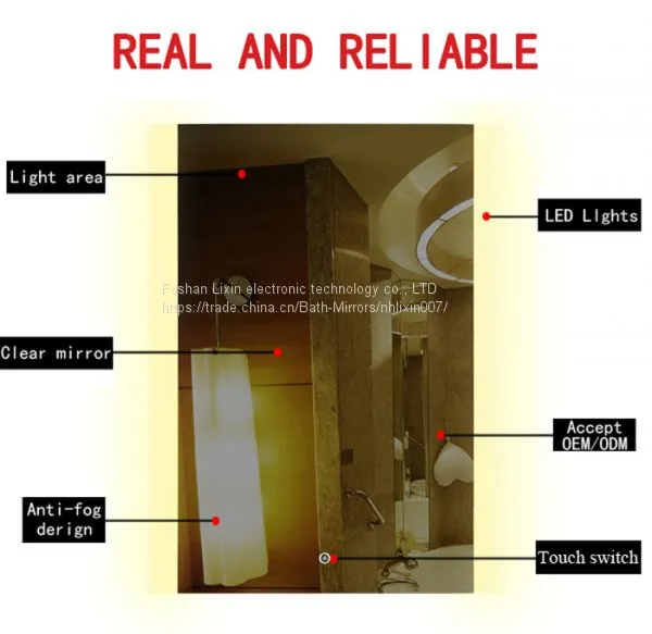 Modern Bathroom Mirror With Demister Pad ,modern Bathroom Mirror With Touch Switch