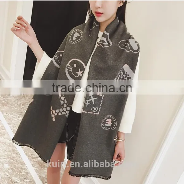 Sweet Style Plush Thickening Warm Scarf Curling Imitation Cashmere Shawl 2016 Hot Sale photo-3