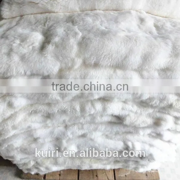 2016 Real Natural White Bed Rabbit Fur Rug Decorative Floor Fur Throw Carpet Blanket Home Decor Bedding New photo-2