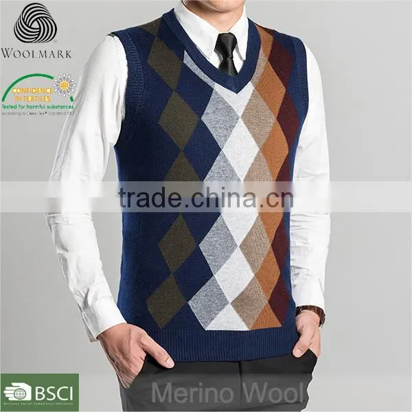 Fleece Vest for Men, V Ncek Wool Sweater Vest photo-3