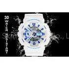 Women Double Time LCD Sports Watch EL Backlight With Japanese Battery