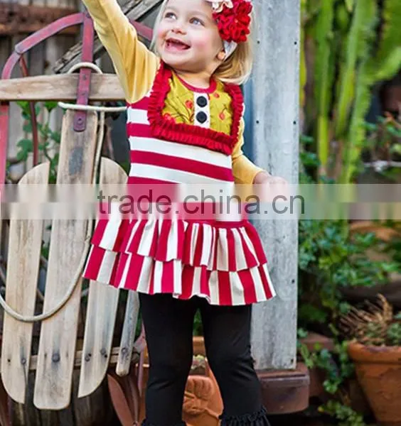 Wholesale Printed Ruffle Girls Boutique Clothes Sets photo-5
