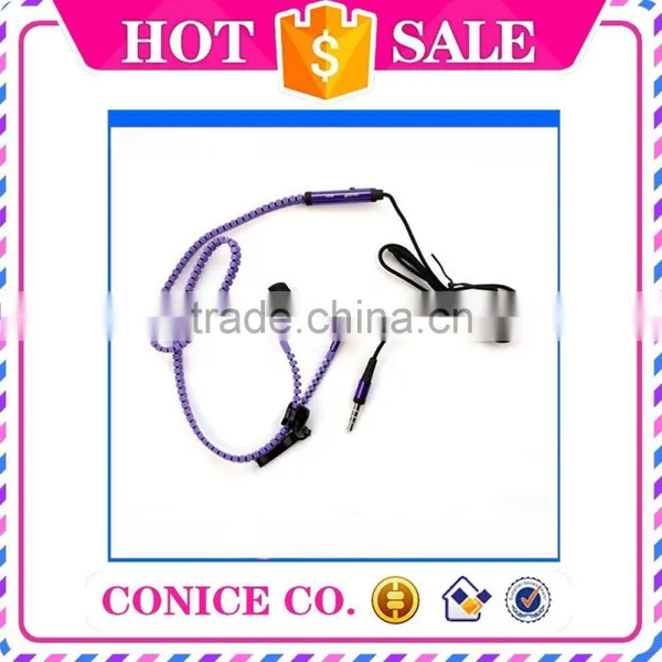 Custom Colors Stereo Noise Cancelling Function Metal Plug Zipper In-Ear Earphone photo-6