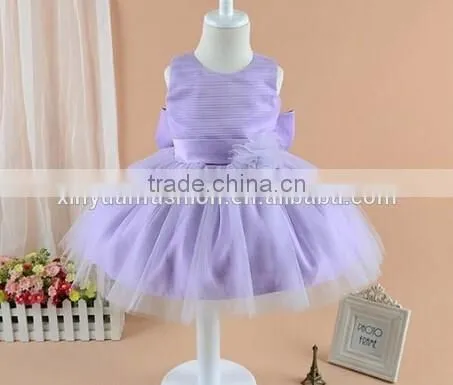 2014new Design Girl Party Fancy Princess Dress Latest Chiffon Childrens Pink Frilly Dresses photo-2