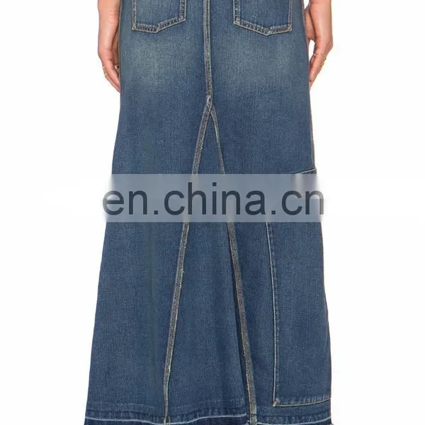 New Fashion Jean Long Jean Skirt photo-4