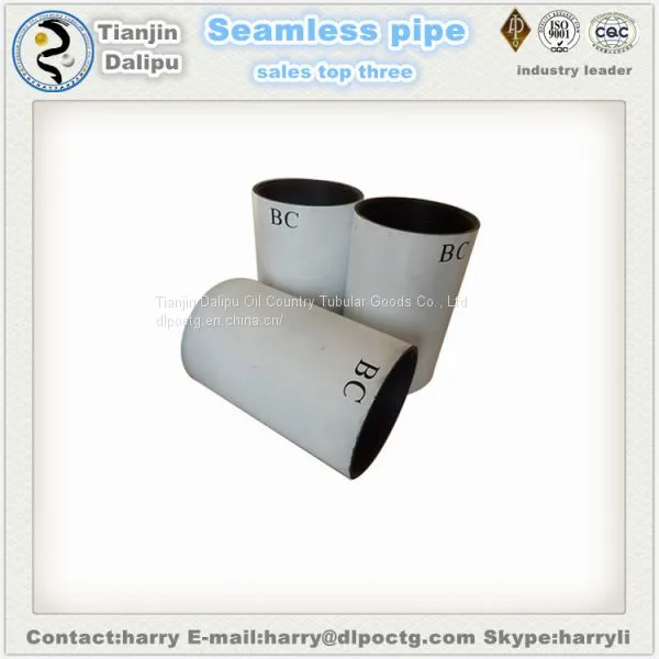manufacturing china NUE 3 1 2 J55 api steel pipe coupling