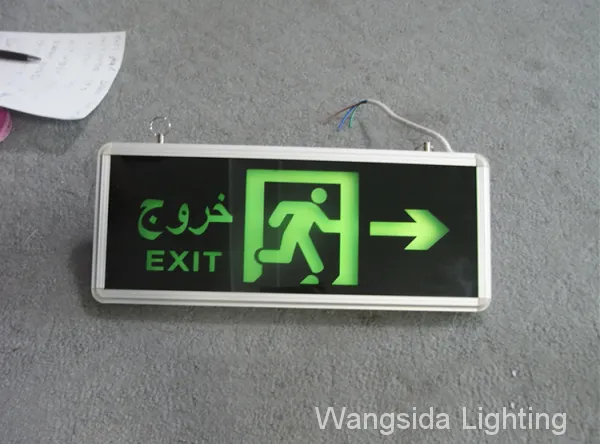 Hanging Emergency Exit Sign LED 3W 2Hour Battery Backup Rechargeable Fir Emergency photo-2