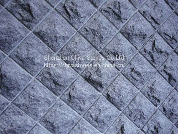 Flamed Black Basalt Granite Paving Stone Lava Stone, Lavastone, Lava Basalt Paving Tiles photo-3