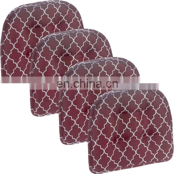 Trellis Tufted Non-Slip Geometric Dining Chair Cushions photo-4