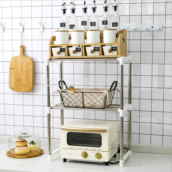 Stainless Steel Easy to Assemble Floor-standing Shelf photo-3