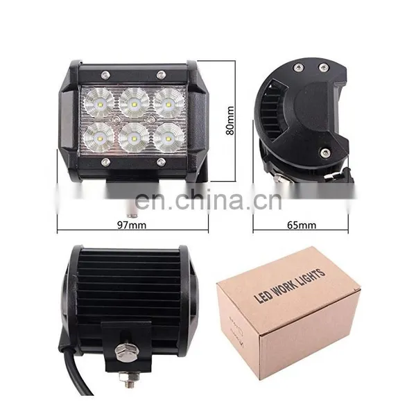 Car Accessories New 4inch Flood Work Light Pod Car Led 12v 18w Work Lights 12V 24V photo-4