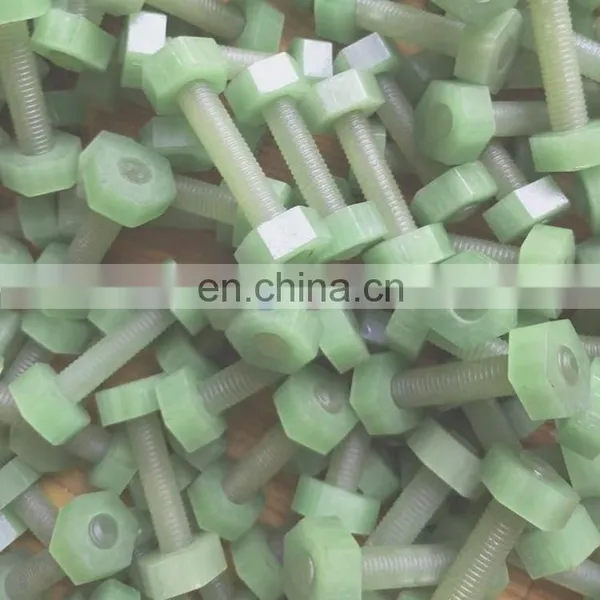 Composite Fiberglass FRP GRP Stud Bolt for Sale FRP Thread Rod GRP Fully Threaded Bolts and Nuts photo-3