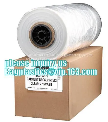 Clothing Packing 60cm Width Dustproof Plastic Dry Cleaning Laundry Bag,Custom Poly Dry Cleaning Bags For Garment Plastic