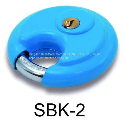 Colorful Keyed Disc and Discus Padlock With Strong Chrome Plated Shackle photo-3