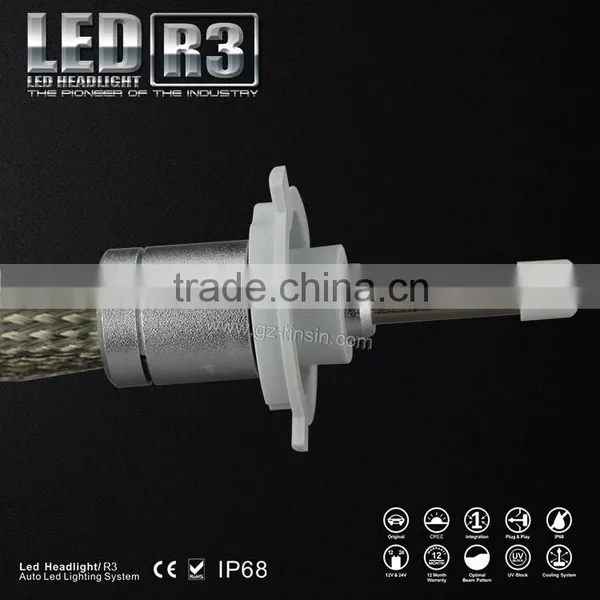 Guangzhou Tiansheng High Power Fanless 40w Car h4 Led Headlight Bulbs Car Auto Lights Led Headlight Without Fan photo-3